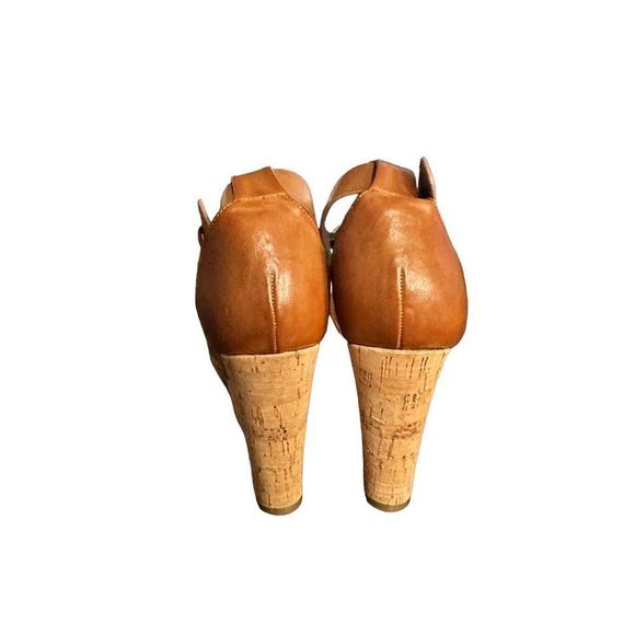 Marc Fisher Cognac Brown Suede Wedge Heel - Picture 5 of 13